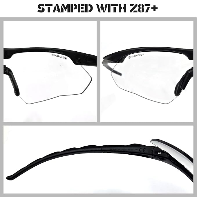 HTS HUNTERSKY S53 Anti Fog Tactical Shooting Range Safety Glasses ANSI Z87.1 Ballistic Eye Protection Hunting Airsoft Riding