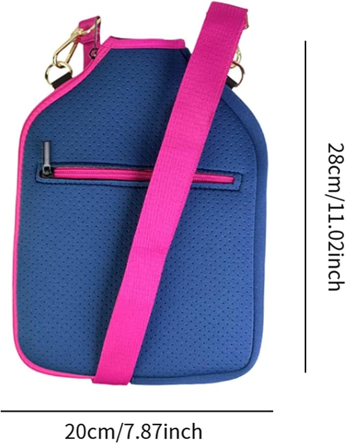 harayaa Paddle Cover Neoprene Racket Sleeve with Detachable Shoulder Strap Zipper Storage Bag Holder Case Suitable for Park Activities Home Communi
