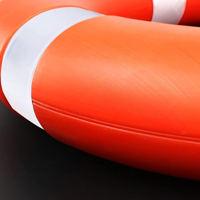 Life Ring for Boating Safety - 23" and 28" Boat Safety Throw Rings with Reflective Strip and Grab Lines