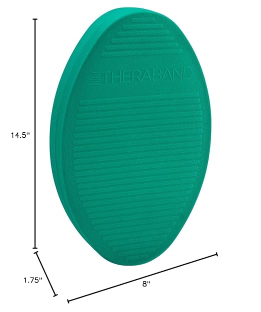 THERABAND Stability Trainer Pad, Beginner Level, Firm, Green Foam Balance Pad for Physical Therapy, Exercise Pad for Core Strength, Lightweight Non-Slip Balance Trainer, Portable Foam Pad for Home or Clinic Use