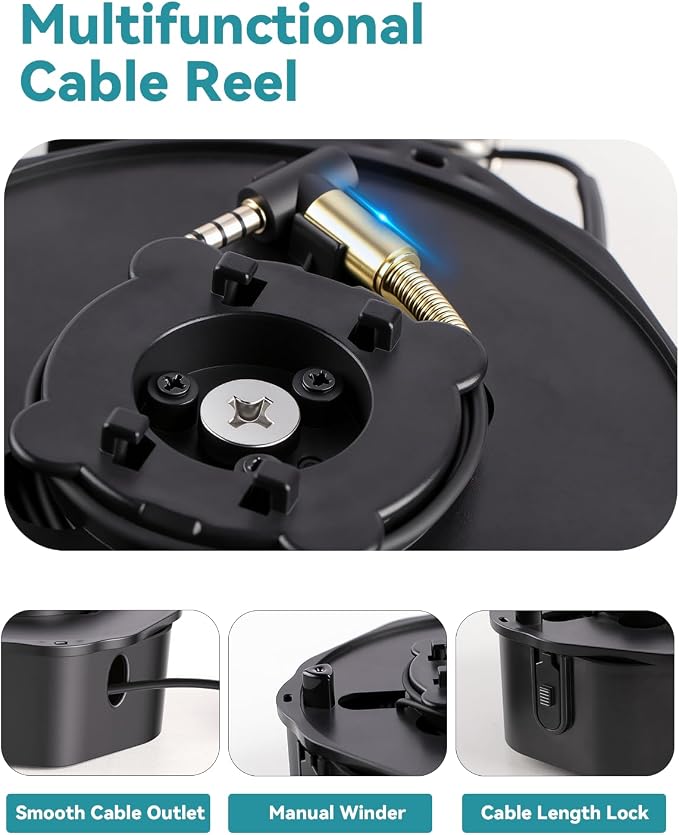 FOURQ Auto Reel Underwater Fishing Camera, 4.3" HD Monitor Fish Finder with 100ft Cable, 4 IR Night Vision Lights & 5000mAh Battery, Portable Video Camera for Ice, Kayak, Boat & Saltwater Fishing