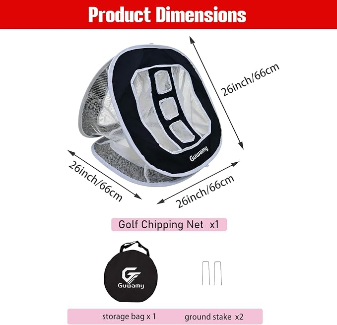 3-in-1 Pop Up Golf Chipping Net – Precision & Distance Trainer, Easy Indoor/Outdoor Setup – Ideal Gift
