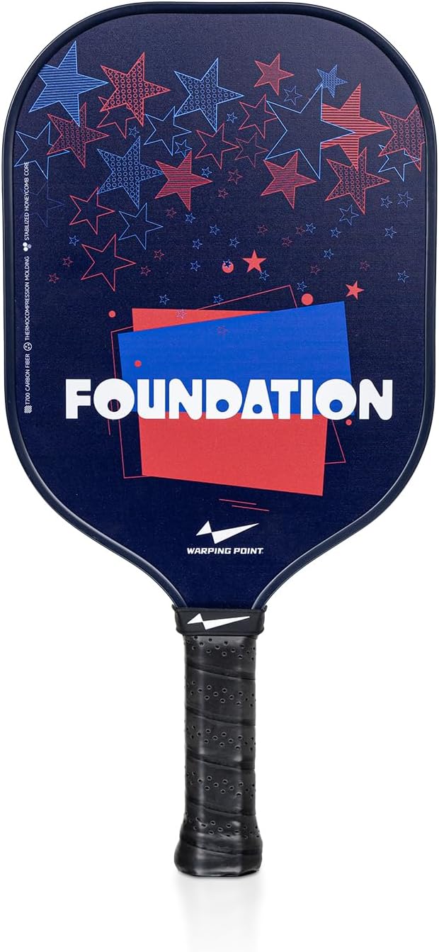 Warping Point Junior Pickleball Paddle – T700 Carbon Fiber Face, Lightweight Polymer Core, Designed for Kids 12 & Under and Teens 13+, Youth-Friendly Grip and Balanced Control