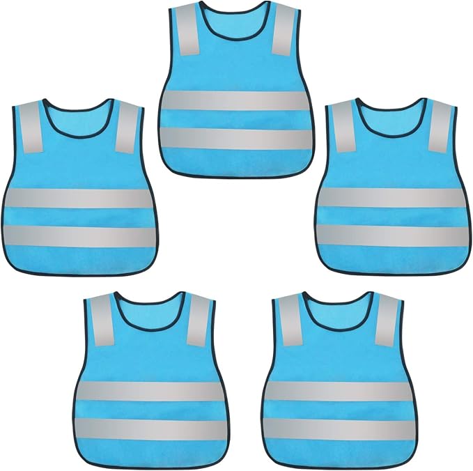 AIEOE Kids High Visibility Safety Vest Reflective Running Lightweight Traffic Walking Breathable Construction Vest