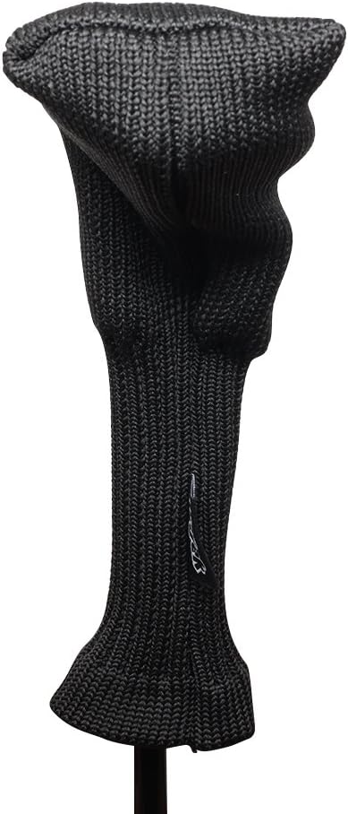 All Hybrid Head Cover Golf Club Black Sleek Tight Fit Headcover Set 3-PW Acrylic Head Covers 3 4 5 6 7 8 9 PW Easy to See Large White Embroidered Numbers
