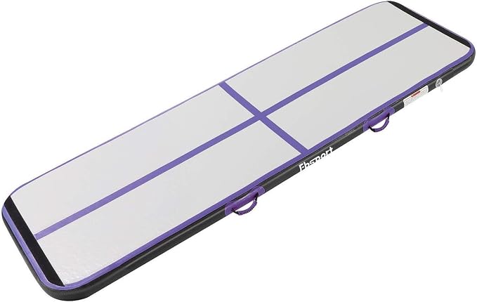 Inflatable Gymnastics Mat 10ft/13ft/16ft/20ft/ Air Tumbling Track Mats 4/8 inches Thick for Home Use/Training/Cheerleading/Yoga/Water with Pump