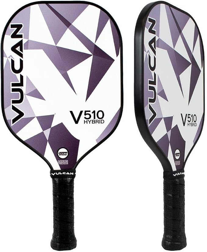 Vulcan | V510 Pickleball Paddle | Hybrid Performance | Polypropylene Core - Carbon Fiber Surface | USAP Approved | Multiple Colors