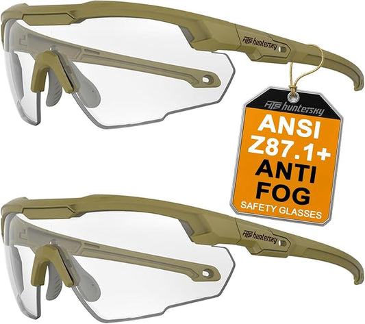 HTS HUNTERSKY Ballistic Tactical Shooting Glasses ANSI Z87+ UV400 Protective Eyewear