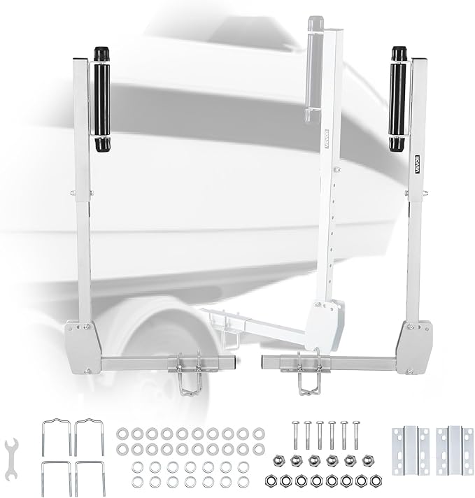 VEVOR Boat Trailer Guide, 16.7"- 60″ Adjustable Design Trailer Guide Poles, 2PCS Trailer Guide-Ons for Ski Boat, Fishing Boat or Sailboat Trailer