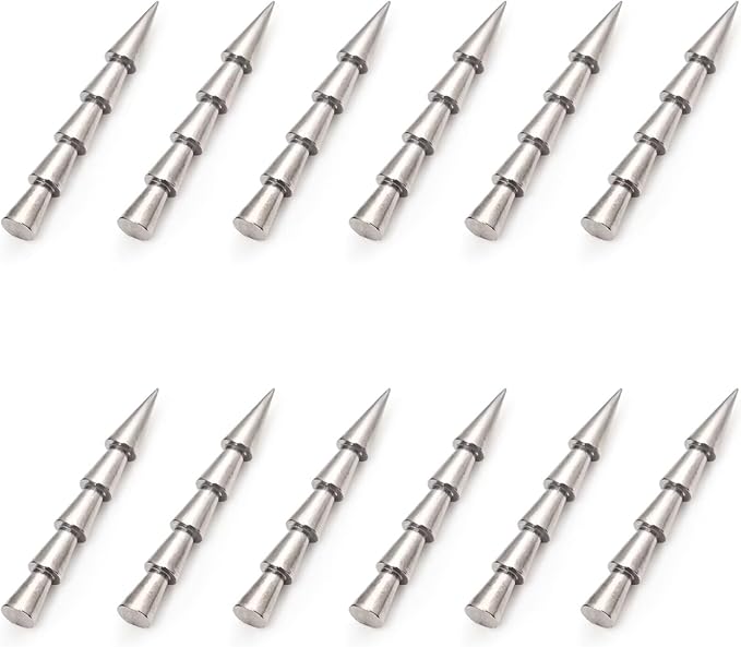 12/20pcs Tungsten Nail Weights for Neko Wacky Rig Fishing, Insert Pencil Worm Sinkers for Bass Fishing