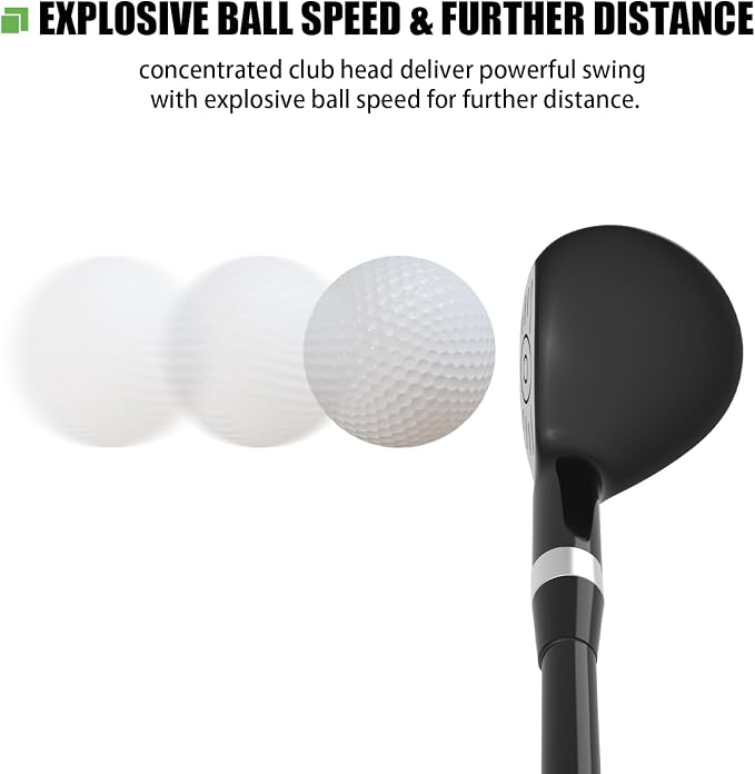 MAZEL Mini Driver/Iron Golf Clubs Swing Trainer Aid to Improve Your Hitting Accuracy & Speed
