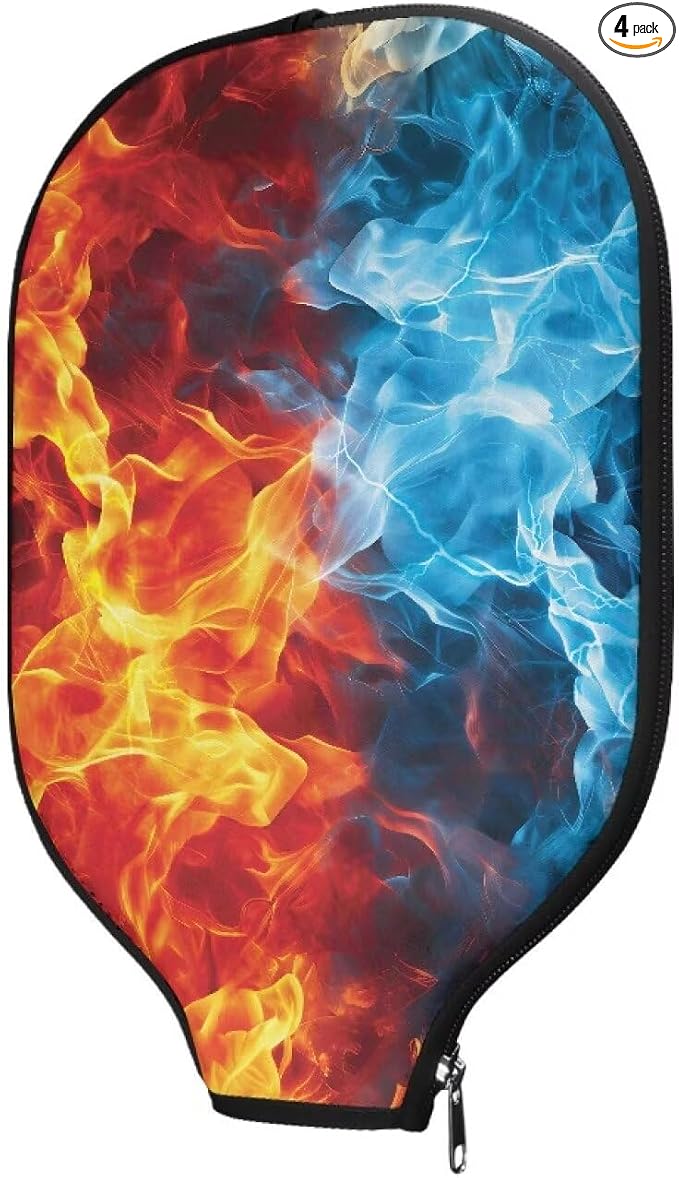 Light Pickleball Paddle Covers Only Pickle Ball Paddle Cover with Zipper Protective Sleeve Set of 4 Pickleballs Paddle Storage Carrying Bag Universal Size Case Gifts for Women