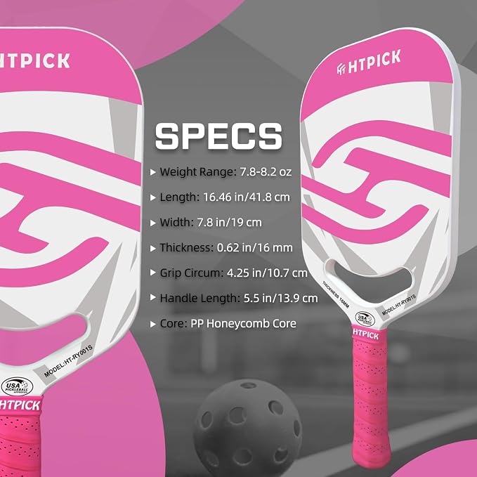 Pickleball Paddles | T700 Carbon Fiber Pickleball Paddle with Aero Throat | Hot-Press Moulding | 16mm Polymer Core | Specifically Engineered for Swing Speed and Manoeuvrability