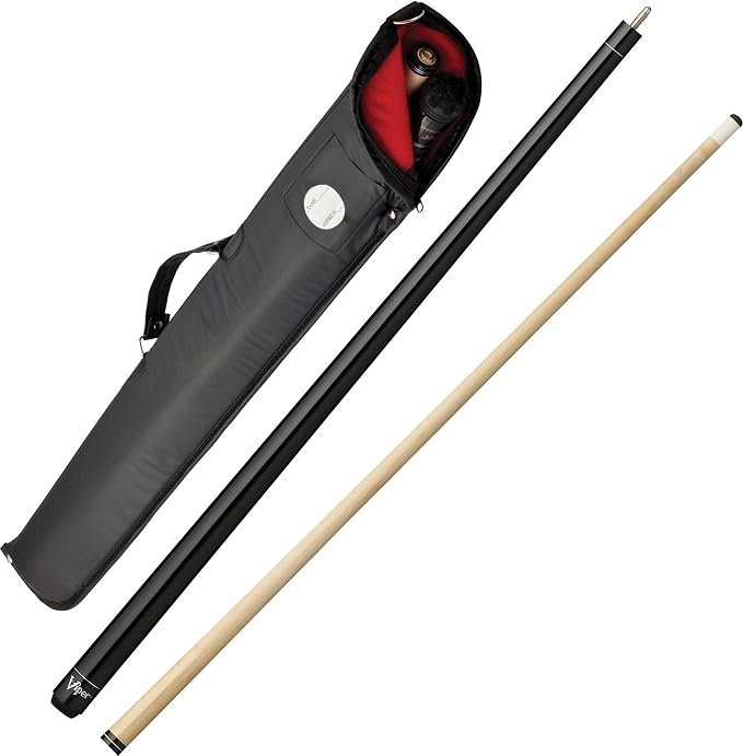 Viper Elite Series Black Unwrapped Cue and Casemaster Cono Case
