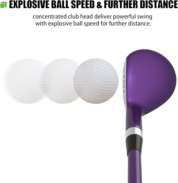 MAZEL Mini Driver/Iron Golf Clubs Swing Trainer Aid to Improve Your Hitting Accuracy & Speed