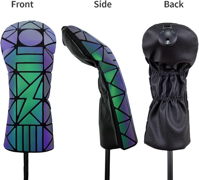 Scott Edward Skull Golf Woods Headcovers Covers for Driver Fairway 1 3 5 H Clubs Set Heads PU Leather Unisex Black Brown