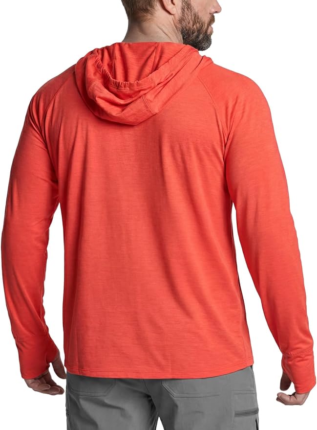 CQR Men's UPF 50+ Sun Protection Long Sleeve Quick Dry Athletic Shirts, Stretch Running Workout Hiking T-Shirts
