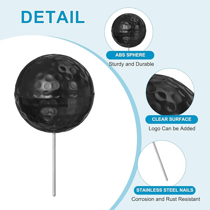 Golf Tee Markers, Plastic Position Ball Markers, Golf Ball Marker-Fitting for (Driving Range Boundary Markings/Area Markings)
