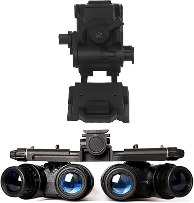 GPNVG 18 Night Vision Goggles Dummy Model with NVG Mount, Tactical Four-Tube Binocular Night Vision for Tactical Helmet NVG Mount, Cosplay Prop, CS Game,No Function (Black)