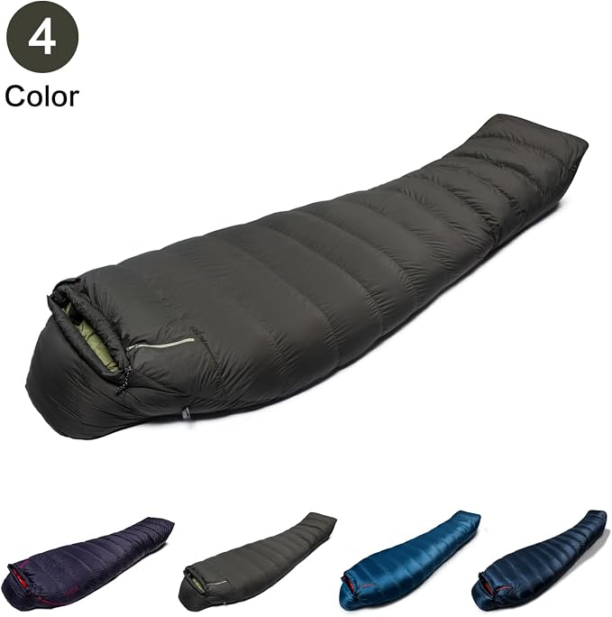Ultralight Mummy Down Sleeping Bag 650 Fill Power Duck Down Suits for 32 Degree F for Camping Hiking Backpacking