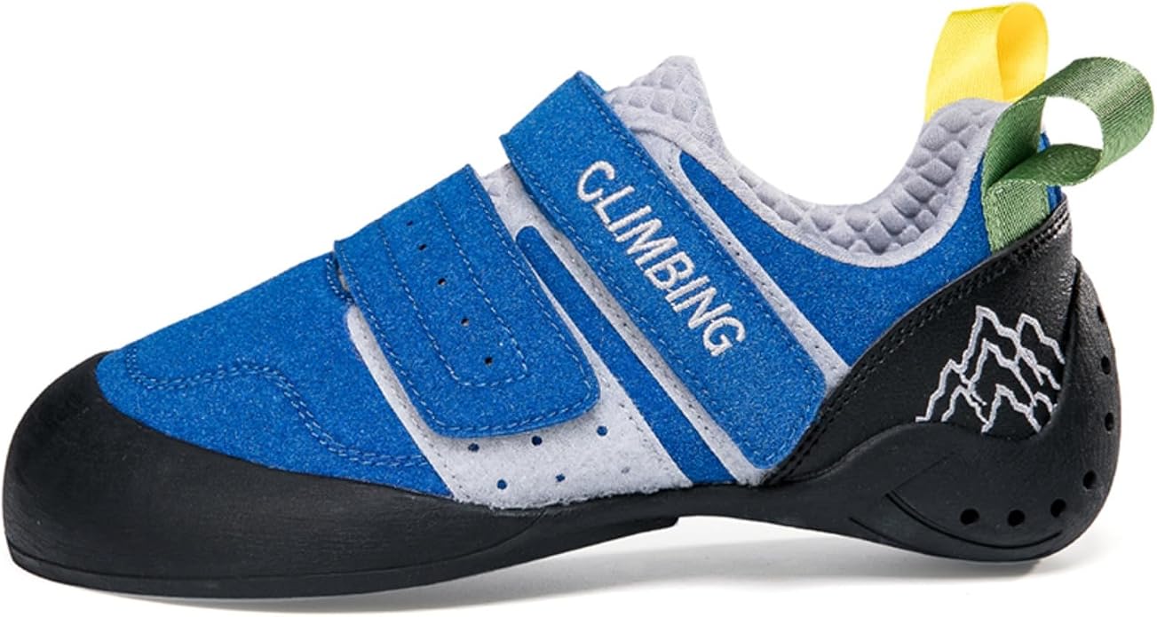 Mens Womens Climbing Shoes for Indoor Outdoor Sport Climbing Bouldering Slip-Resistant & Breathable (Blue, Adult, Men, 6.5, Numeric, US Footwear Size System, Medium)