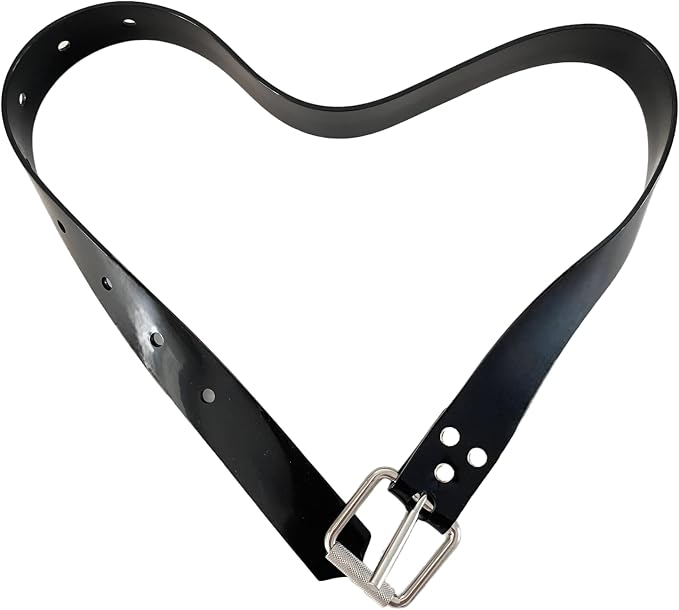 50" (1.27M) Black Silicone Dive Weight Belt with 316 Stainless Steel Roller Buckle
