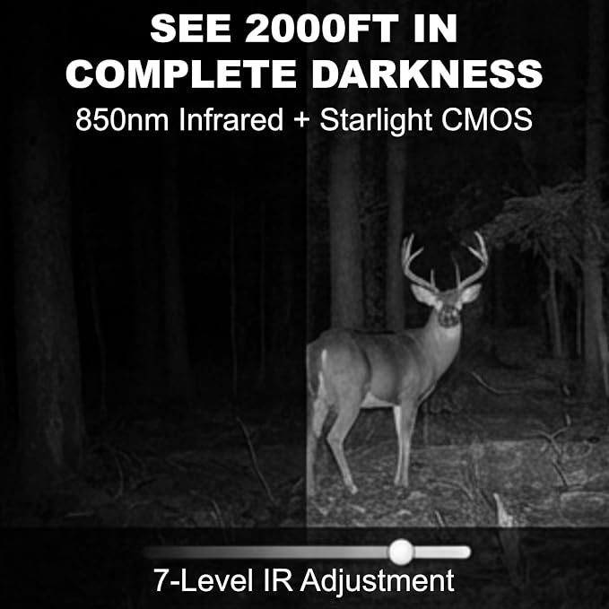 4K Night Vision Goggles & Binoculars for Adults, HD with 3" Screen, 8X Digital Zoom, 2000FT Infrared Range, External Flashlight for Camping & Outdoor Observation
