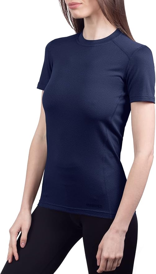 Womens Military Moisture Wicking Base Layer T-Shirt - Tactical Training Army Professional - Polartec Delta - Odor Resist