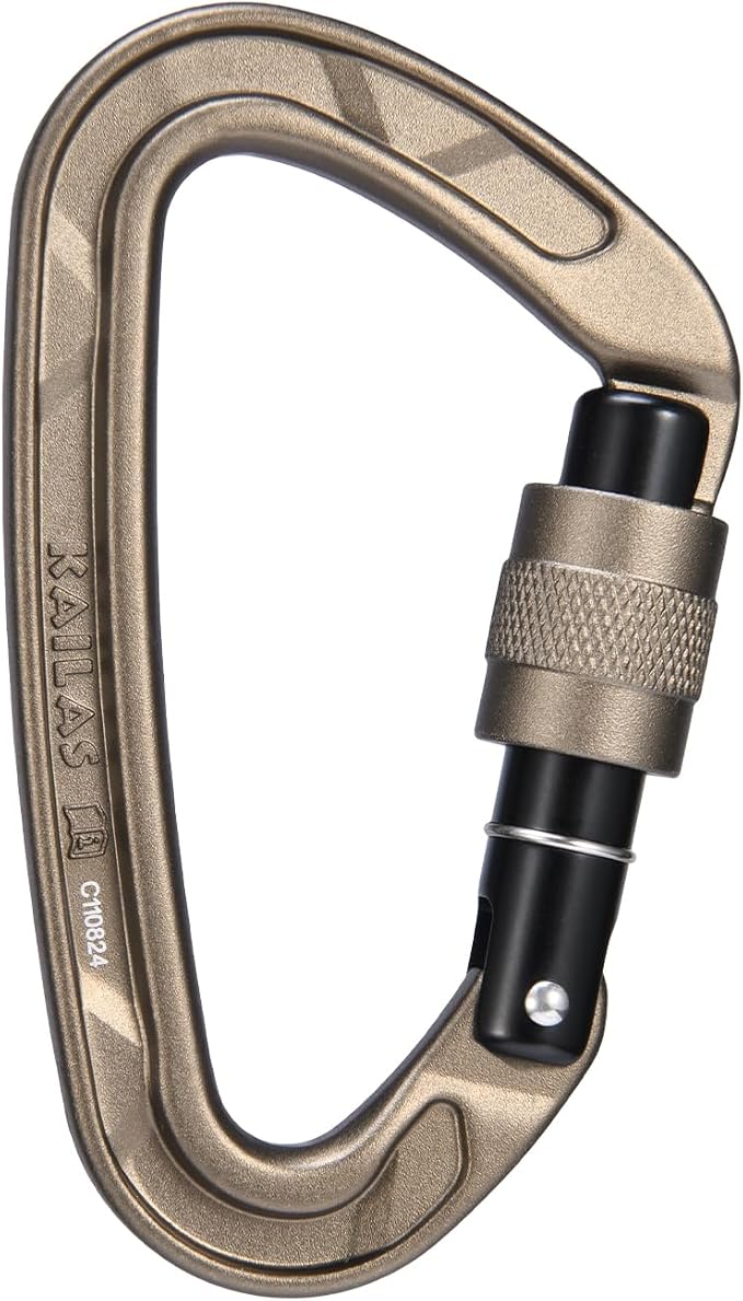 KAILAS Locking Carabiner CE Certified Oval Constructed Rock Climbing Mountaineering Rescure Standard Alumimun 25KN