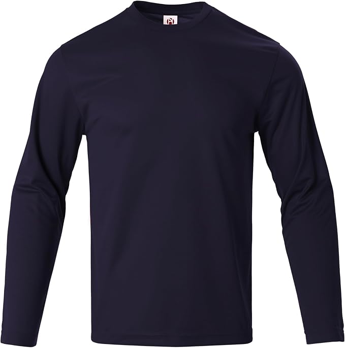 Mens Long Sleeve T-Shirts Casual Crew Neck Tee Shirt Summer Soft Running Swimming Cycling Fishing Tops