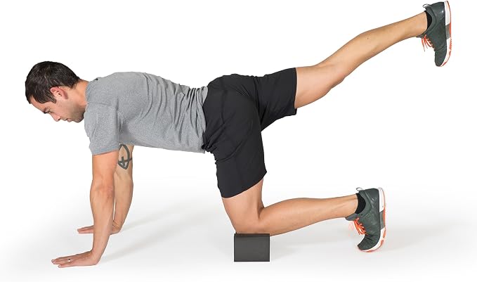 OPTP Performance Block – Contoured Foam Exercise Block for Yoga, Pilates & Physical Therapy - Core Strength, Stretching & Functional Fitness Support, Includes Exercise Guide, Made in the USA