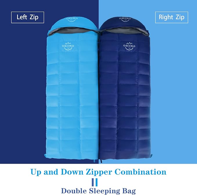 0 20 Degrees F Down Sleeping Bag for Adults,4 Season Rectangle Down Sleeping Bag for Camping Hiking