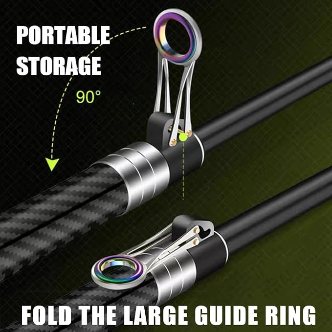 13Ft 14Ft 16.4Ft Telescopic Fishing Rod,1-7Oz,15-40LB Carbon Portable Spinning Fishing Pole, Boat Saltwater and Freshwater Surfcasting Baitcasting Rod, Long Distance Throwing Fishing Rod