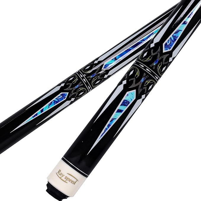 Pool Cue Stick with Hard Case Hardwood Canadian Maple Professional Billiard Pool Stick 58" 2-Pieces 19/20oz Pool Stick Set