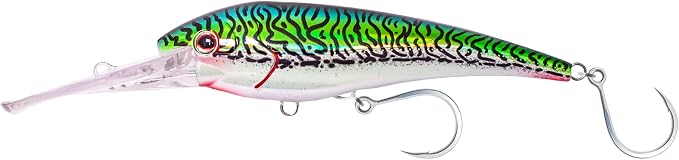 Nomad Design DTX Minnow with Patented Autotune System - Distressed Baitfish Swimming Action, BKK Diablo