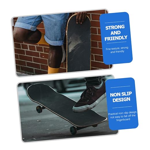 Abaodam 5pcs Skateboard Grip Tape Sheets Slip Sandpaper Tape for Longboard Grip