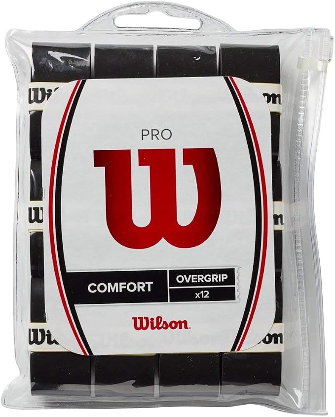 Wilson Pro Overgrip Comfort 12 Pack - Black - Tennis Overgrip