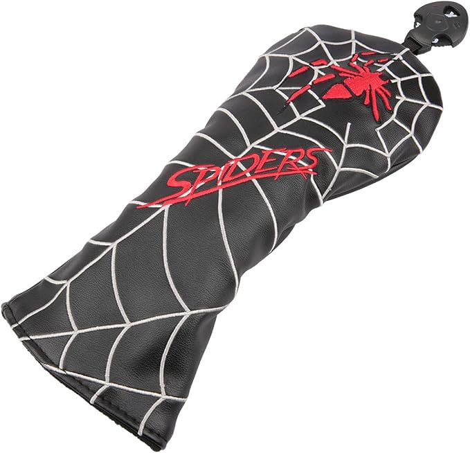 Spider Embroidery Black Golf Club Driver/Fairway Wood/Hybrid/Iron Head Cover