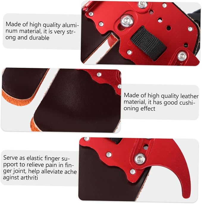 Milisten 2 Pcs Finger Sleeve Archery Bowstring Saver Arrow Finger Guard Protective Gear Aluminum Leather Durable Design