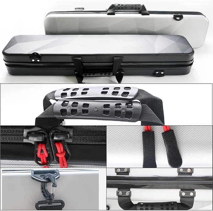 ABS Material Hard Pool Cue Case 2x3 for 1/2 Pool Cues,Durable Construction,Protective Storage and Transport Solution for Billiard Enthusiasts,Keeps Your Equipment Safe and Organized