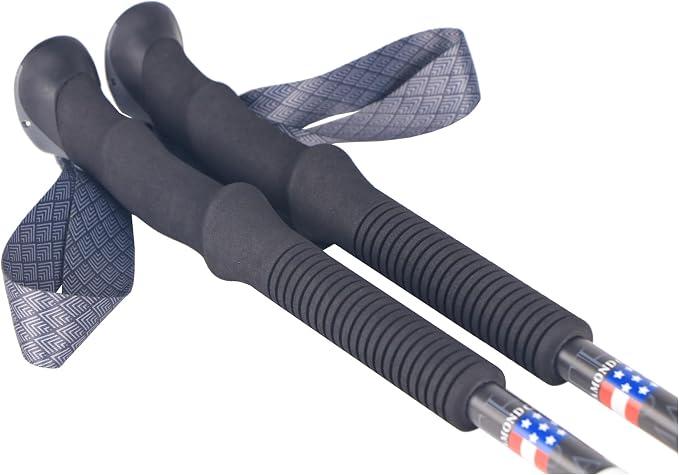 Carbon Fiber Trekking Poles Ultra Lightweight Hiking Poles Walking Sticks with Cork and EVA Foam Grips Quick Adjustable Flip Locks