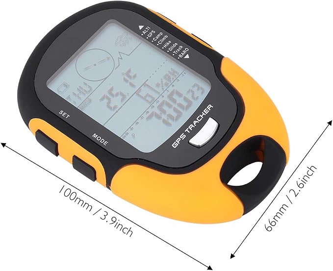 Barometer, GPS Navigation Receiver Handheld USB Rechargeable Digital Altimeter Barometer Clocks Boat Cabin for Hiking