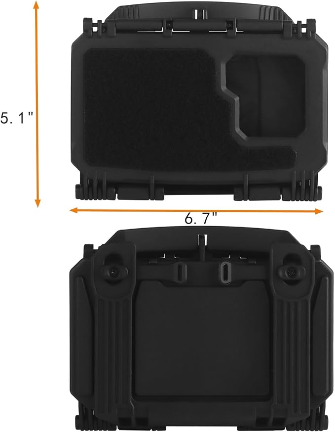 Universal Tactical Phone Mount for Plate Carrier, Hands-Free Chest Holder Compatible with All iPhone & Android (4.7-6.6 Inch Screen) (Black)