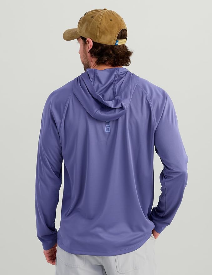 HUK Mens Pursuit Vented Long Sleeve Hoodie, Fishing Shirt with Hood