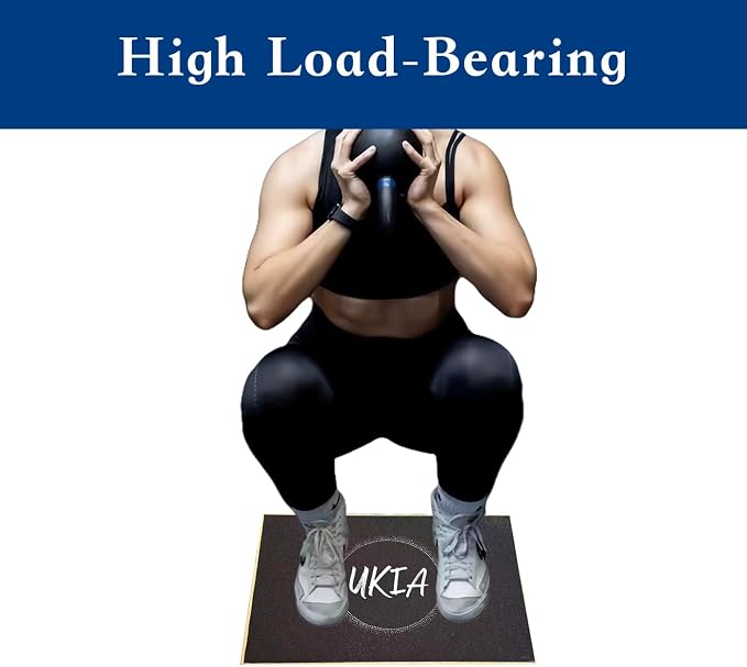 UKIA Slant Board for Squats - Slant Board Squat Wedge for Calf Stretching - Non-Slip Incline Knees Over Toes Weightlifting Equipment to Improve Athletic Performance