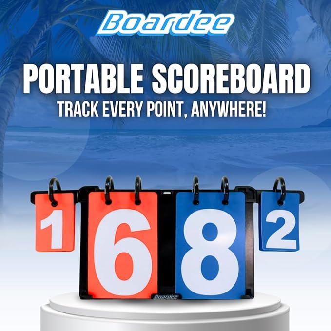Scoring Board – Wearable & Attachable Manual Cornhole Scoreboard - Score Keeper for Beach Volleyball, Tennis, Ping Pong – Weatherproof Portable Scoreboard for Easy Scoring