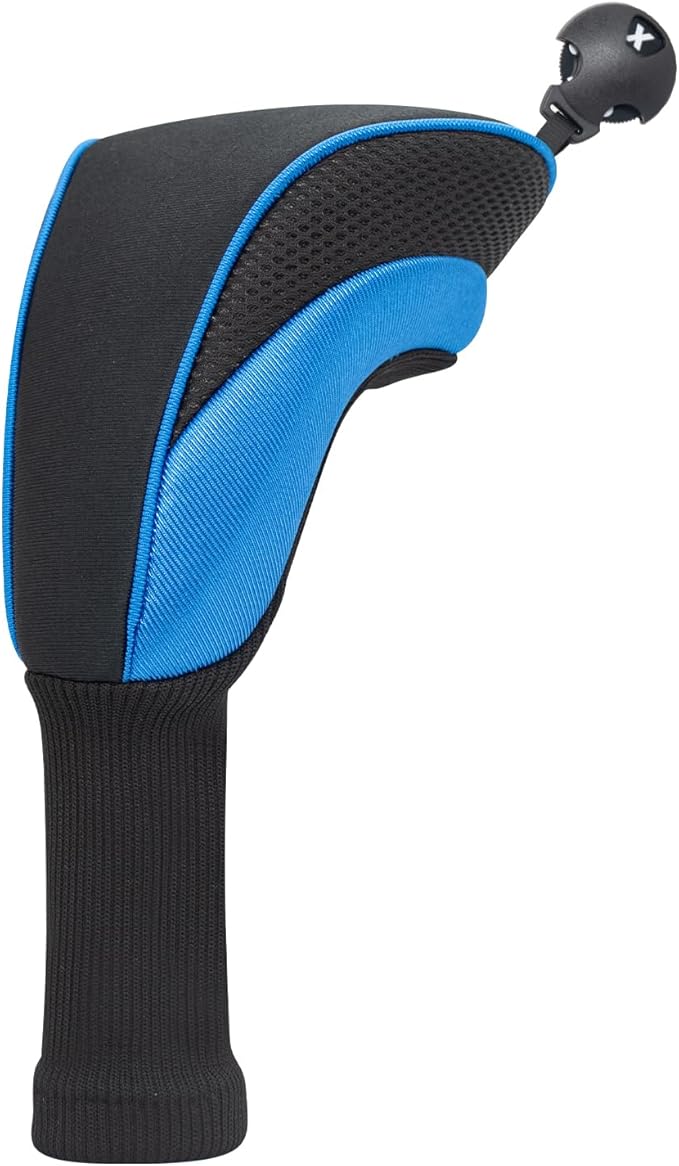 Golf Club Head Covers for Woods 3/4/5/6 Pieces Long Neck Mesh Sports Golf Club Headcovers Set with Interchangeable No. Tags 3 4 5 6 7 X Golf Accessories for Men Women