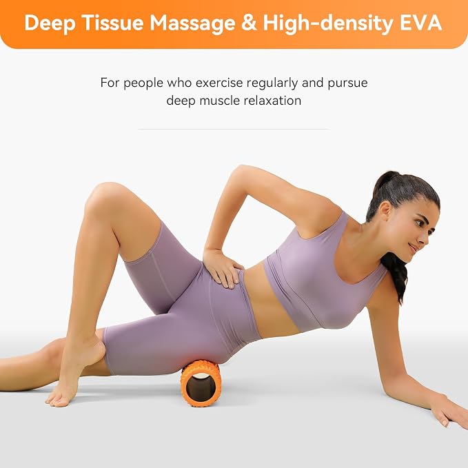 SUBCULTUREPICK Foam Roller - Muscle Massage Roller for Back Pain & Stretching - Ergonomic Wide Wave Textured - Deep Muscle Massage Pilates Yoga, Athletics, Fitness Exercise for Whole Body