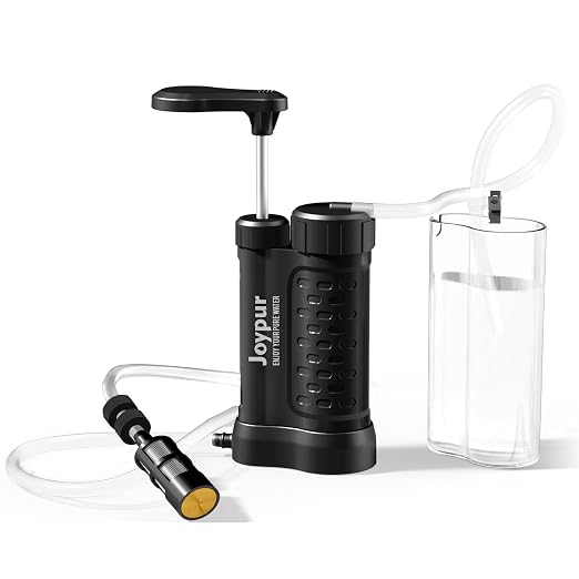 Camping Water Filter Pump Water Filtration System Survival,Portable Water Pump with Filter,Water Purifier Pump