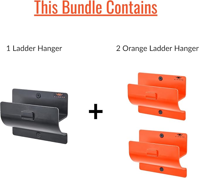 Wall Hooks for Storage – Premium Carbon Steel Hooks for Garage Wall Organization, Ladders & Garden Tools